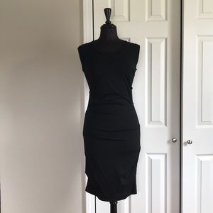 Nicole Miller Sleeveless Black Dress with Ruching